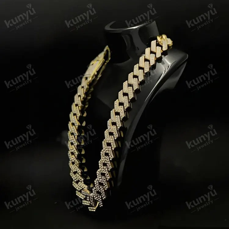 Glittering Rhinestone Kuba Link Chain