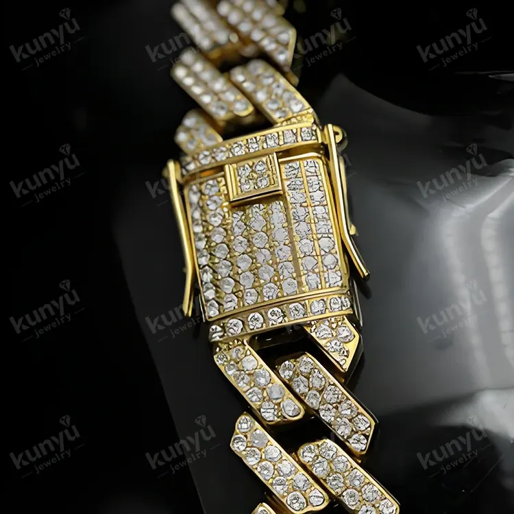 Glittering Rhinestone Kuba Link Chain