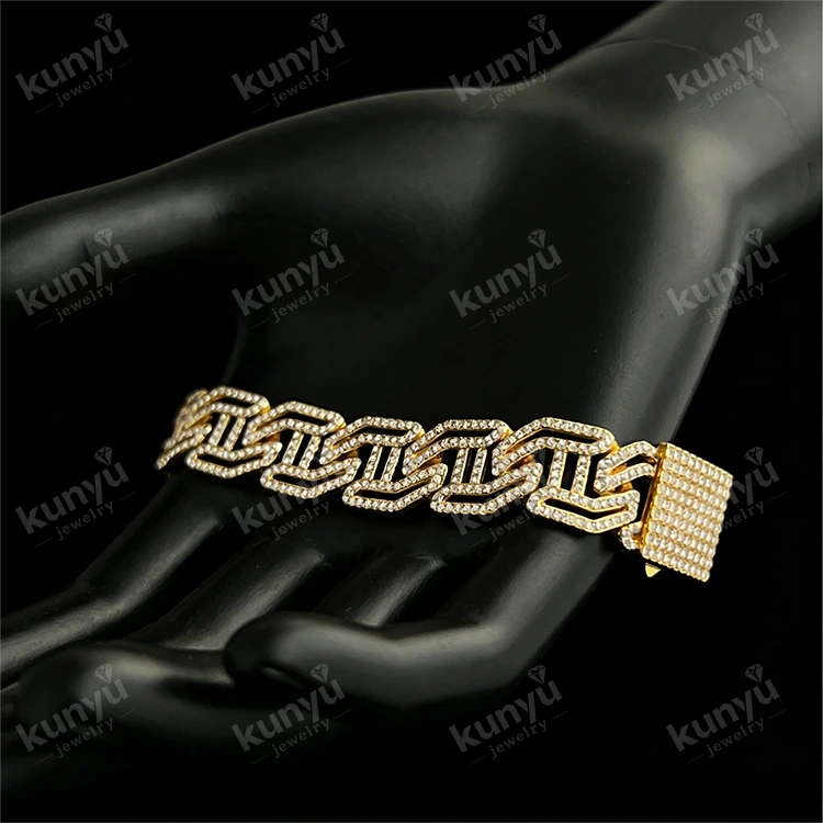Gelang Hip Hop Dilapisi Emas
